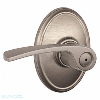 SCHLAGE RESIDENTIAL Door Lever Lockset Satin Nickel Privacy, 457K17