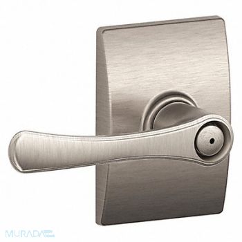 SCHLAGE RESIDENTIAL Door Lever Lockset Satin Nickel Privacy, 457K27
