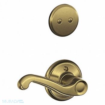 SCHLAGE RESIDENTIAL Door Lever Lockset Antique Brass Dummy, 457K31