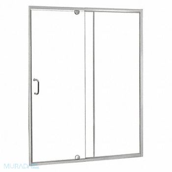 FOREMOST Shower Door and Panel Silver Pivot 69 in, 458N28