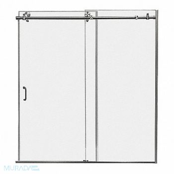 FOREMOST Tub Door Silver Sngl Slid Door 62 in, 458P03