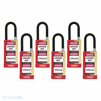 ABUS Keyed Padlock 3/4 W x1-1/2 H Shackle PK6, 459U33