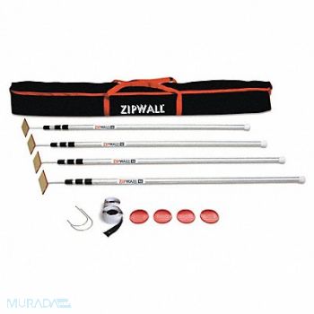 ZIPWALL Dust Barrier System (4) 12 ft Poles, 45AP93