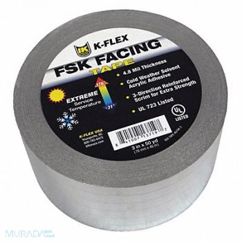 K-FLEX USA Pipe Insulation Tape Silver 150 ft 4inW, 45AT17
