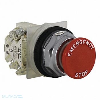 SCHNEIDER ELECTRIC Non-Illuminated Push Button Plastic Red, 45C506