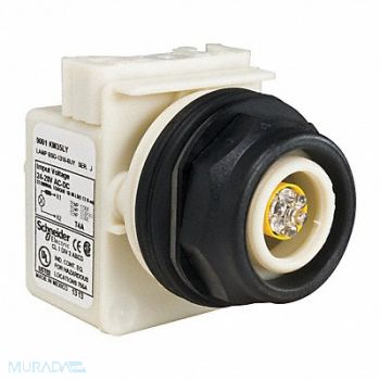 SCHNEIDER ELECTRIC Pilot Light LED Yellow 24-28V No Lens, 45C616