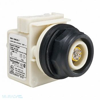 SCHNEIDER ELECTRIC Pilot Light LED Yellow 120VAC/DC No Lens, 45C627