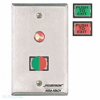 SECURITRON Push to Exit Button DPST Momentary 3A, 45CF97