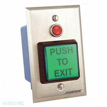 SECURITRON Push to Exit Button DPST Momentary 5A, 45CG08