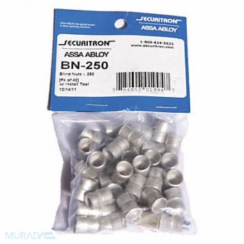 SECURITRON Blind Nut Steel 40 Pack/Collapsing Tool, 45CG38