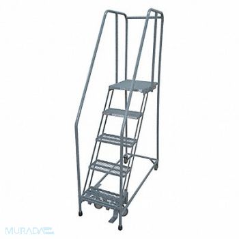 COTTERMAN Rolling Ladder 80 in H 5 Steps Rubber, 45CH52