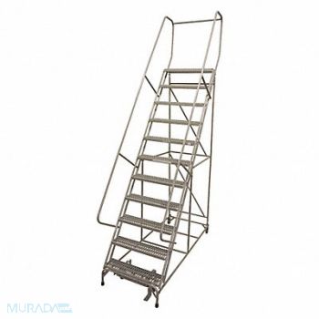 COTTERMAN Rolling Ladder 140 in.H 11 Steps 59 deg., 45CH95