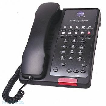 BITTEL Hospitality Phone Analog Wall/Desk Black, 45CT98