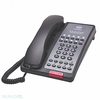 BITTEL Hospitality Phone Analog Wall/Desk Black, 45CU01
