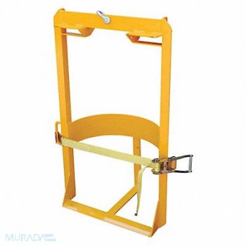 VESTIL Drum Lifter Yellow Vertical Steel, 45EC88