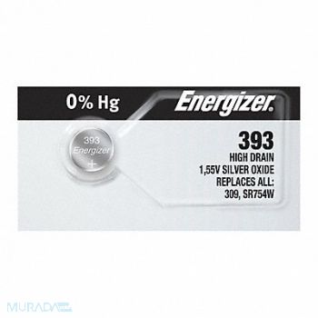 ENERGIZER Button Battery Silver 1.5VDC 309/393, 45EJ98