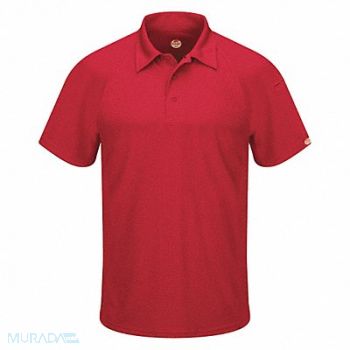 RED KAP Short Sleeve Polo 2XL 2Pockets Polyester, 45EZ61