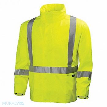 HELLY HANSEN Rain Jacket Unrated Yellow/Green 4XL, 45FF03