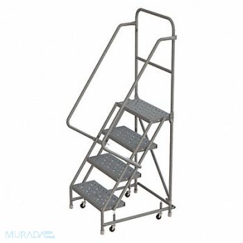 TRI-ARC Rolling Ladder 4 Step Steel Perforated, 25NW45
