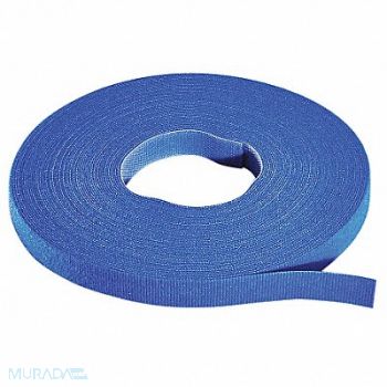 RIP-TIE Hook-and-Loop Cable Tie Roll 75 ft Blue, 45FJ51