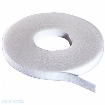 RIP-TIE Hook-and-Loop Cable Tie Roll 75 ft White, 45FJ46