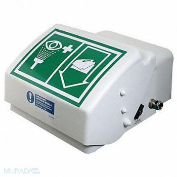 HUGHES SAFETY Eye/Face Wash Station Wall White/Green, 34RT63