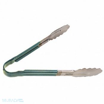 CRESTWARE Tong Green 10 in L Stainless Steel, 45GH25