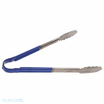 CRESTWARE Tong Blue 12 in L Stainless Steel, 45GH29