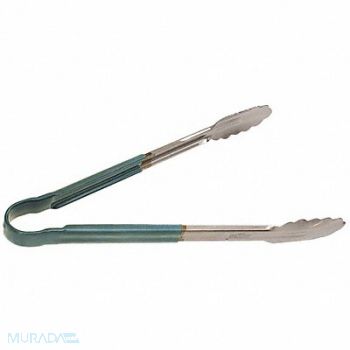 CRESTWARE Tong Green 12 in L Stainless Steel, 45GH30