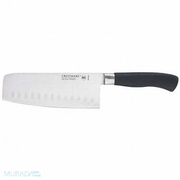 CRESTWARE Cleaver Serrated 7 in L Black, 45GJ09