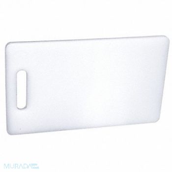 CRESTWARE Cutting Board 9 in L White Polyethylene, 45GJ70