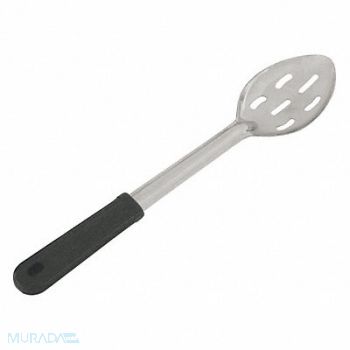 CRESTWARE Slotted Spoon Black 15 in L, 45GJ89