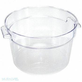 CRESTWARE Round Storage Container Clear 2 qt., 45GJ97