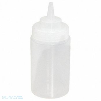 CRESTWARE Squeeze Bottle Plastic Clear 12 oz PK12, 45GK15