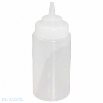 CRESTWARE Squeeze Bottle Plastic Clear 16 oz PK12, 45GK16
