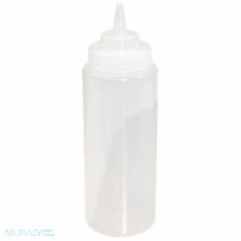 CRESTWARE Squeeze Bottle Plastic Clear 24 oz PK12, 45GK17