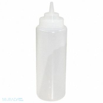 CRESTWARE Squeeze Bottle Plastic Clear 32 oz PK12, 45GK18