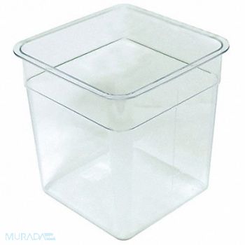 CRESTWARE Round Storage Container Clear 9 in D, 45GK85