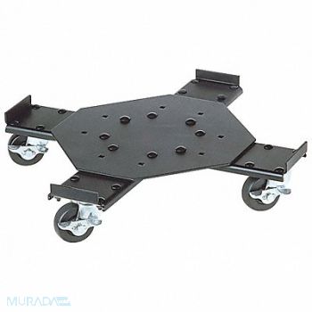 PIG Adj. Drum Dolly Steel 4 in H Black, 45GN95