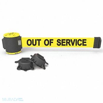BANNER STAKES Magnetic Belt Barrier Out of Service Ylw, 45GP48