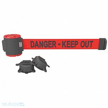 BANNER STAKES Magnetic Belt Barrier Danger Keep Out Rd, 45GP52