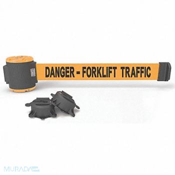 BANNER STAKES Magnetic Belt Barrier Forklift Traffic, 45GP56
