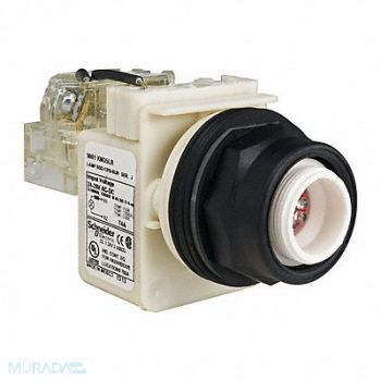 SCHNEIDER ELECTRIC Push to Test Pilot Light Red LED, 45J187