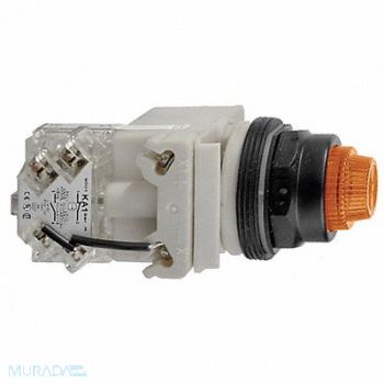 SCHNEIDER ELECTRIC H4513 Push to Test Pilot Light Amber LED, 45J199