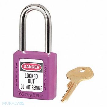 MASTER LOCK Lockout Padlock KA Purple 1-3/4 H, 45JC79