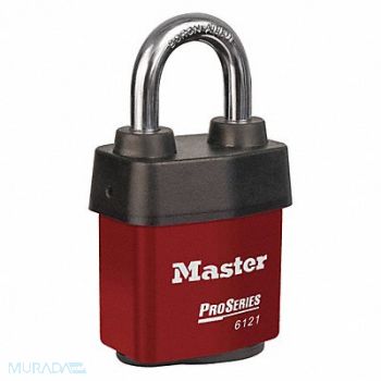 MASTER LOCK Lockout Padlock KA Red, 45JC86