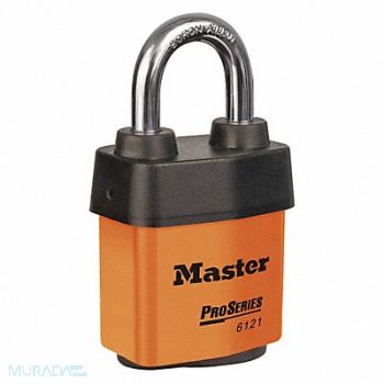 MASTER LOCK Lockout Padlock KA Orange, 45JC90