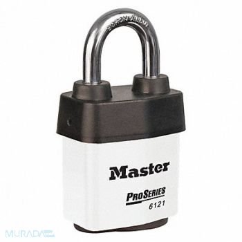 MASTER LOCK Lockout Padlock KD White, 45JC85