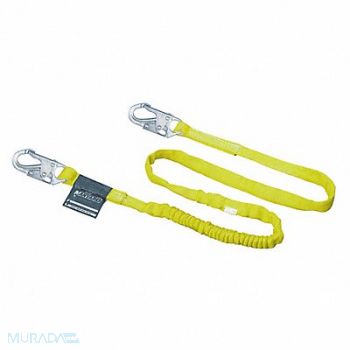 HONEYWELL MILLER Shock-Absorbing Lanyard Yellow, 45JJ93
