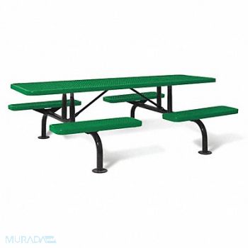 ULTRASITE Picnic Table Green 30 in H 96 in W, 45JT42